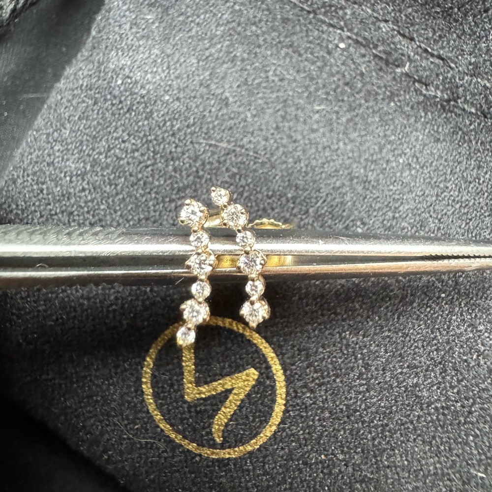 Like new! Mejuri 14k Diamond Cluster Climber Studs (discontinued) - Picture 2 of 9